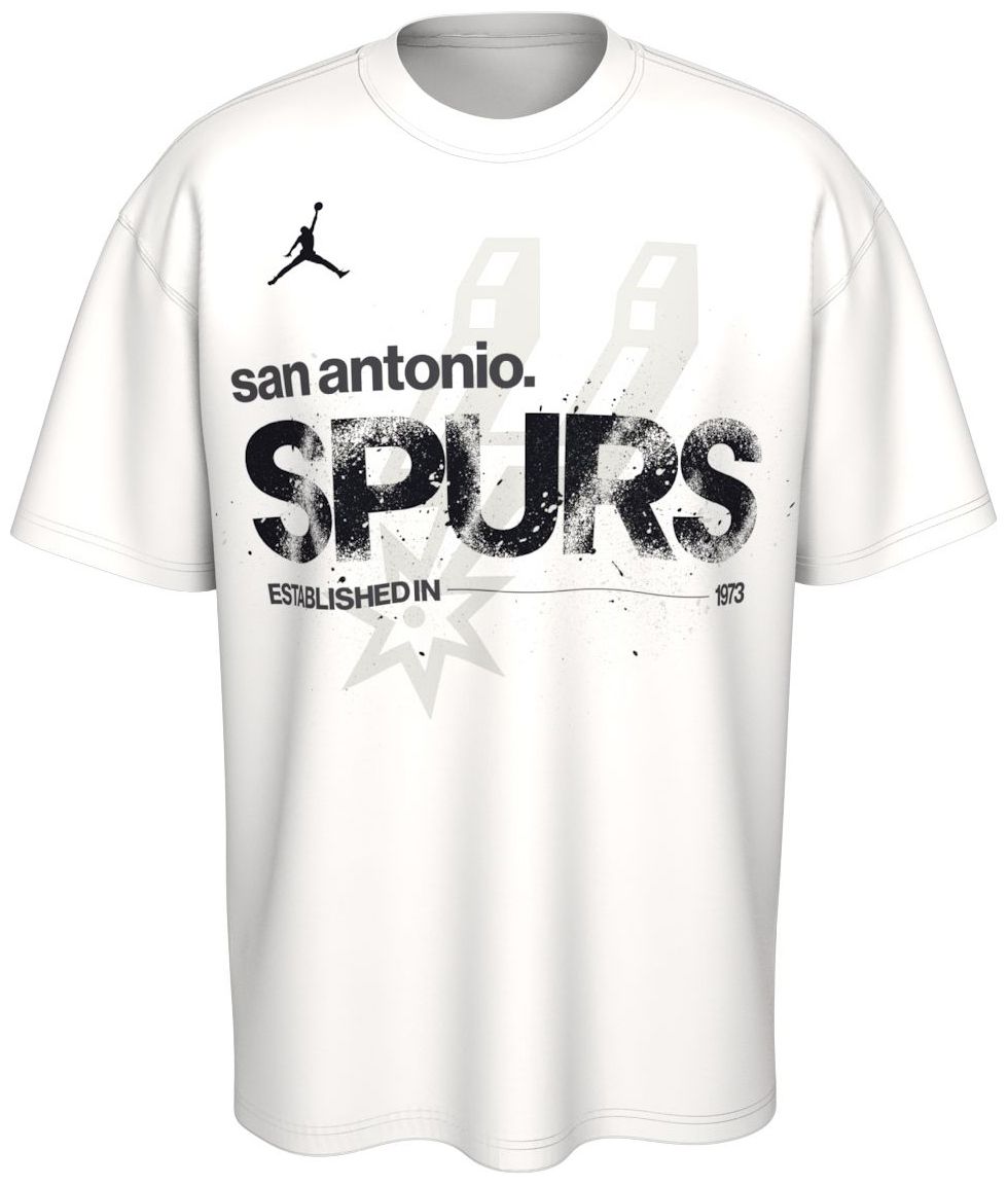 Jordan Men's San Antonio Spurs White Courtside '85 NBA Statement T-Shirt