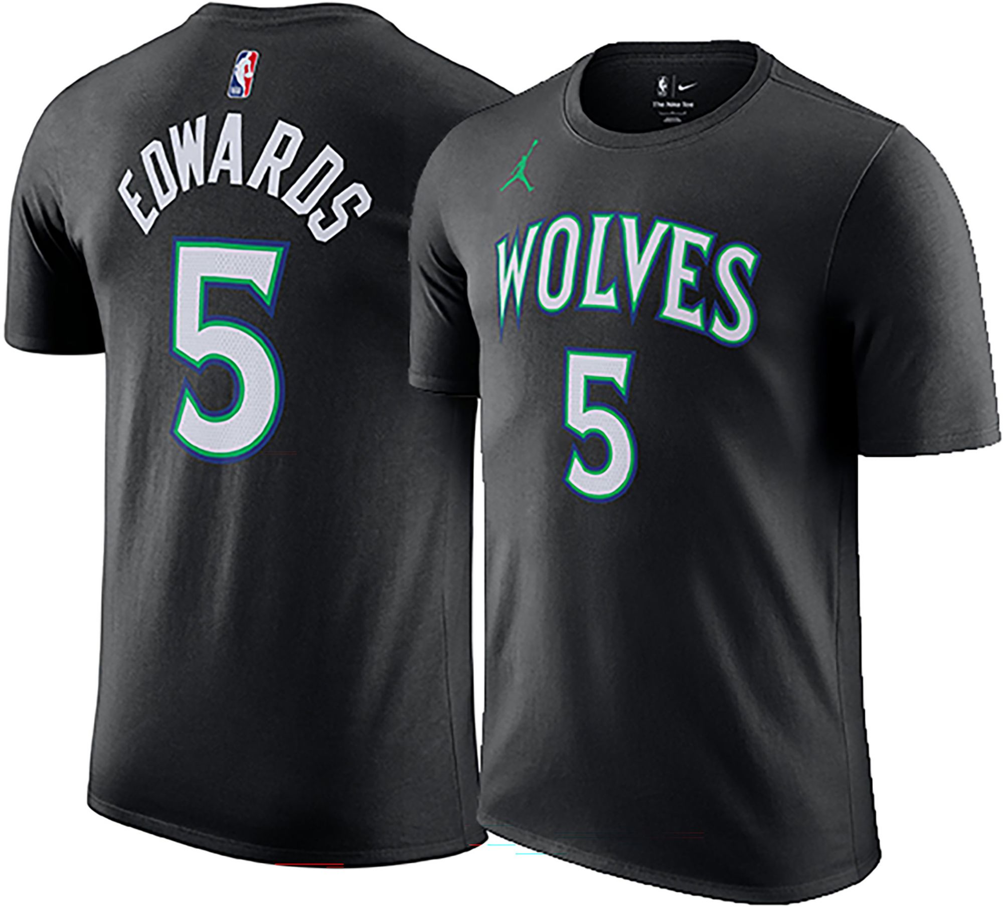 Jordan Men's Minnesota Timberwolves Anthony Edwards #5 Black Statement T-Shirt