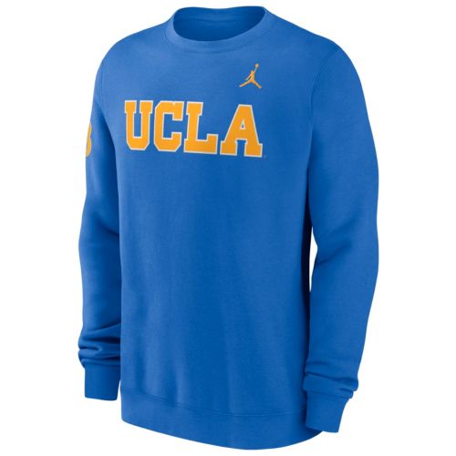 Jordan Men's UCLA Bruins Dark Grey Heather Club Fleece Wordmark