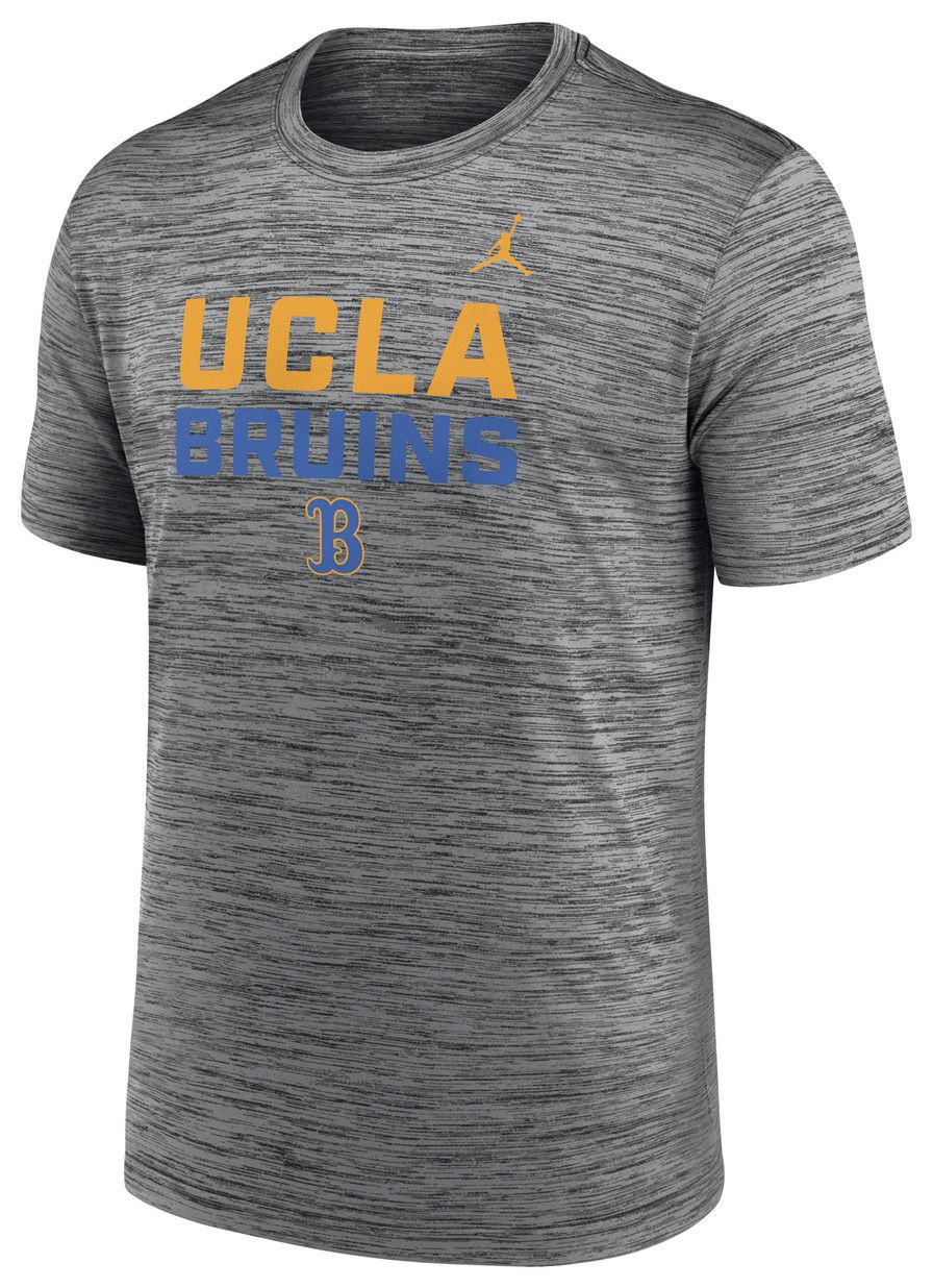 Jordan Men's UCLA Bruins Anthracite Center Stack Velocity T-Shirt