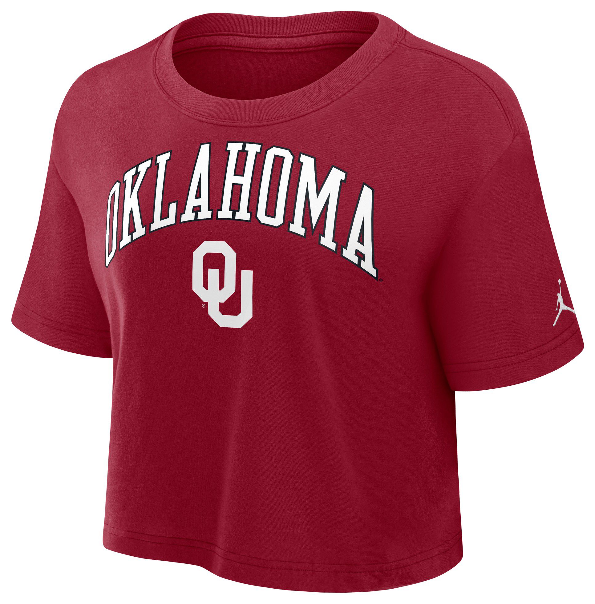 Jordan Women's Oklahoma Sooners Team Crimson Arch Cropped T-Shirt