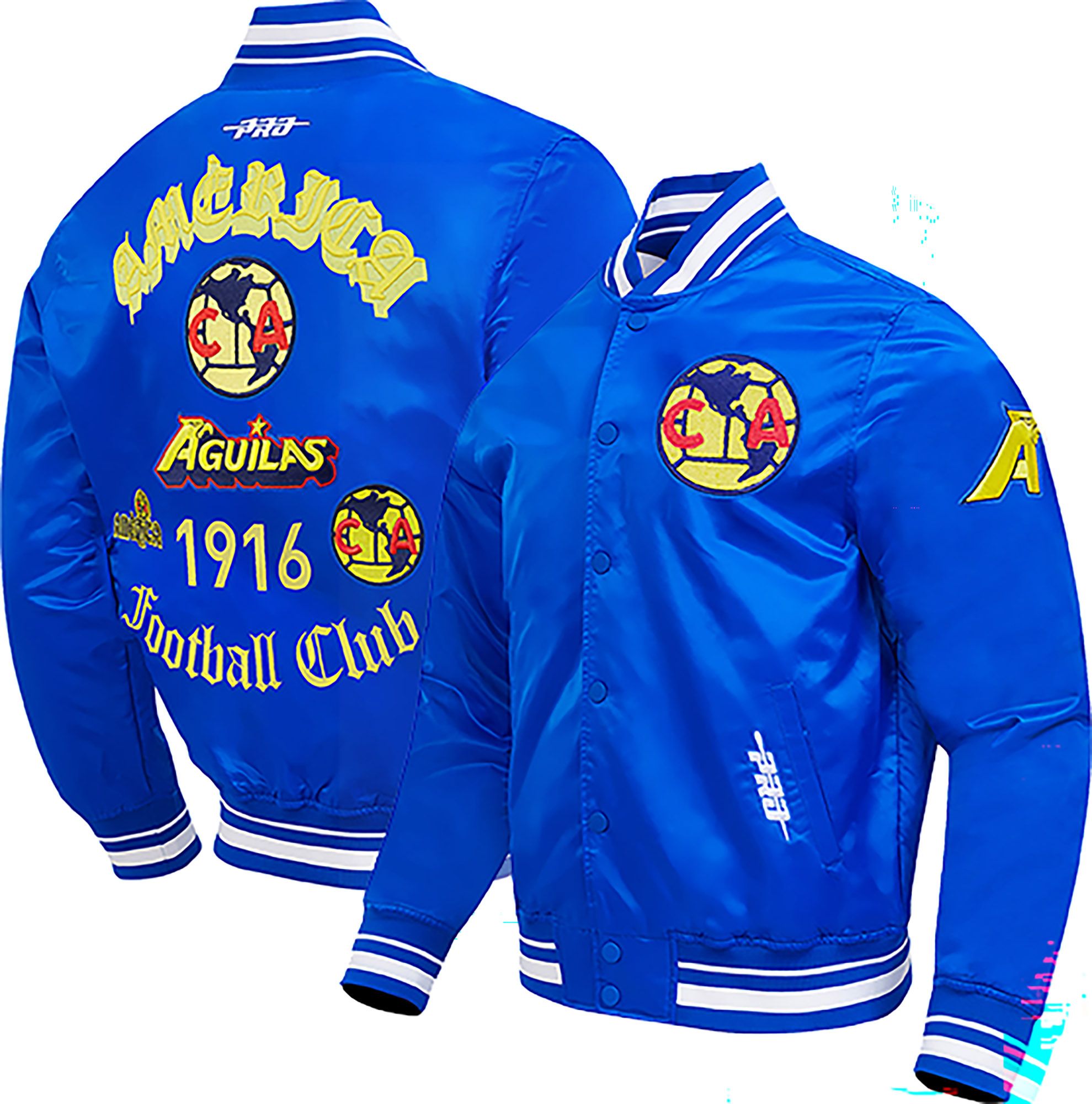Pro Standard Adult Club America Blue Alternate Graphic Old English Satin Jacket