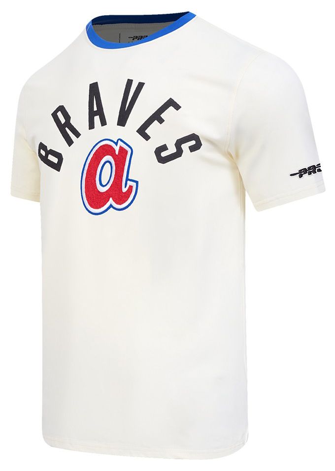Pro Standard Men's Atlanta Braves Cream Modern Originals T-Shirt