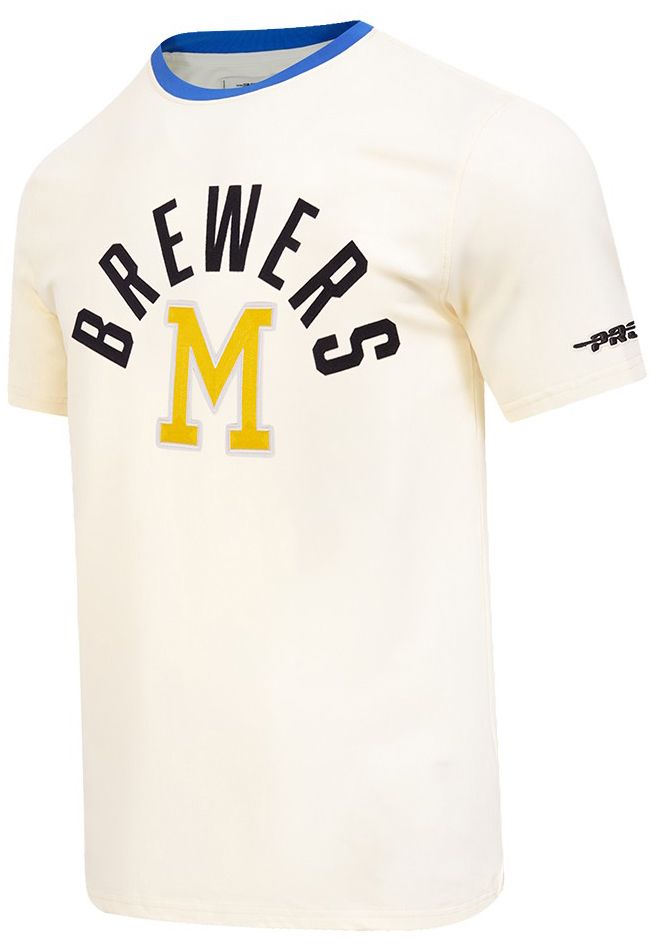 Pro Standard Men's Milwaukee Brewers Cream Modern Originals T-Shirt