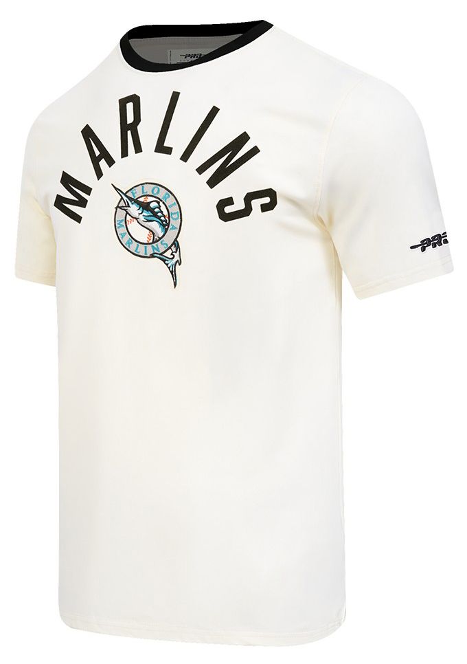 Pro Standard Men's Miami Marlins Cream Modern Originals T-Shirt