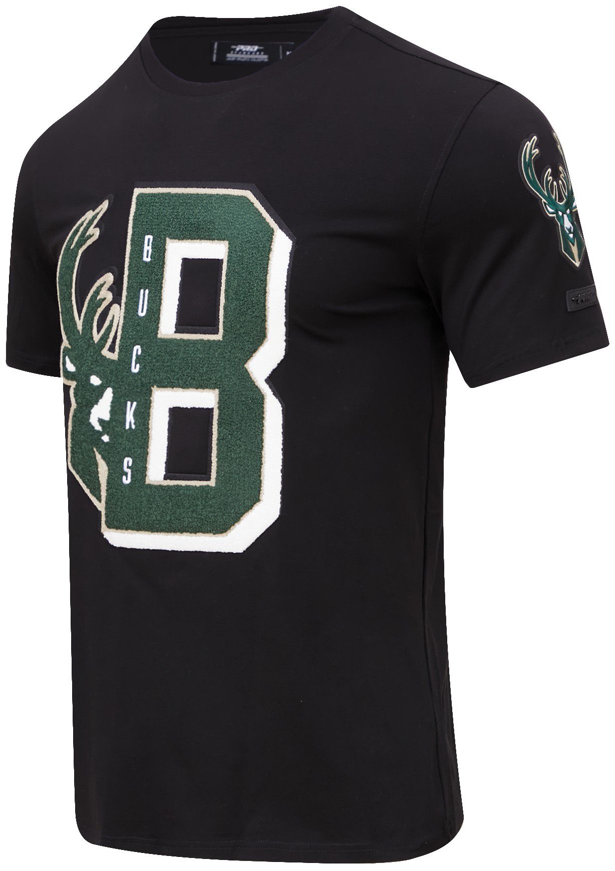 Pro Standard Men's Milwaukee Bucks Black Mash Up T-Shirt