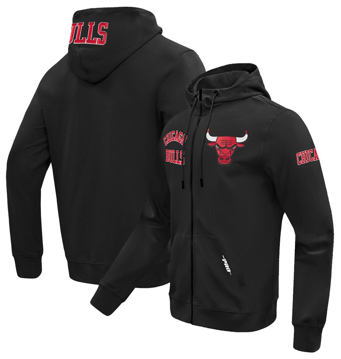 Pro Standard Men's Chicago Bulls Black Wind Suit Full Zip Hoodie