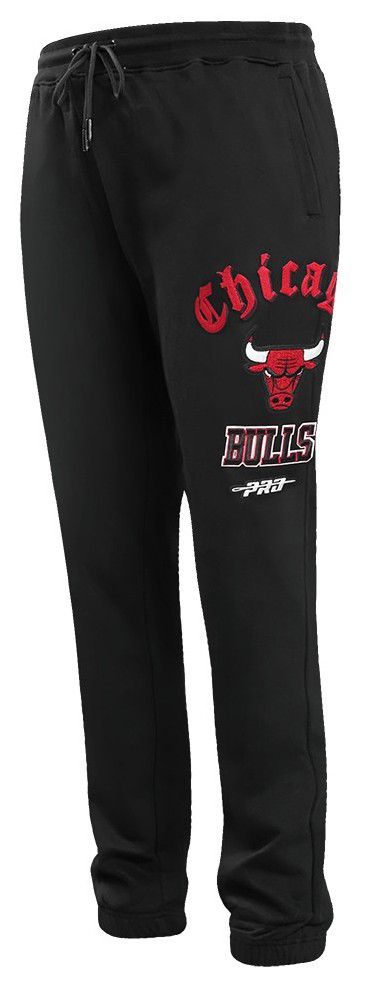 Pro Standard Men's Chicago Bulls Black Old English Fleece Sweatpants