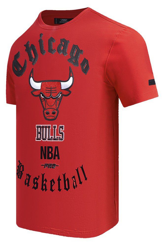 Pro Standard Men's Chicago Bulls Red Old English Short Sleeve T-Shirt