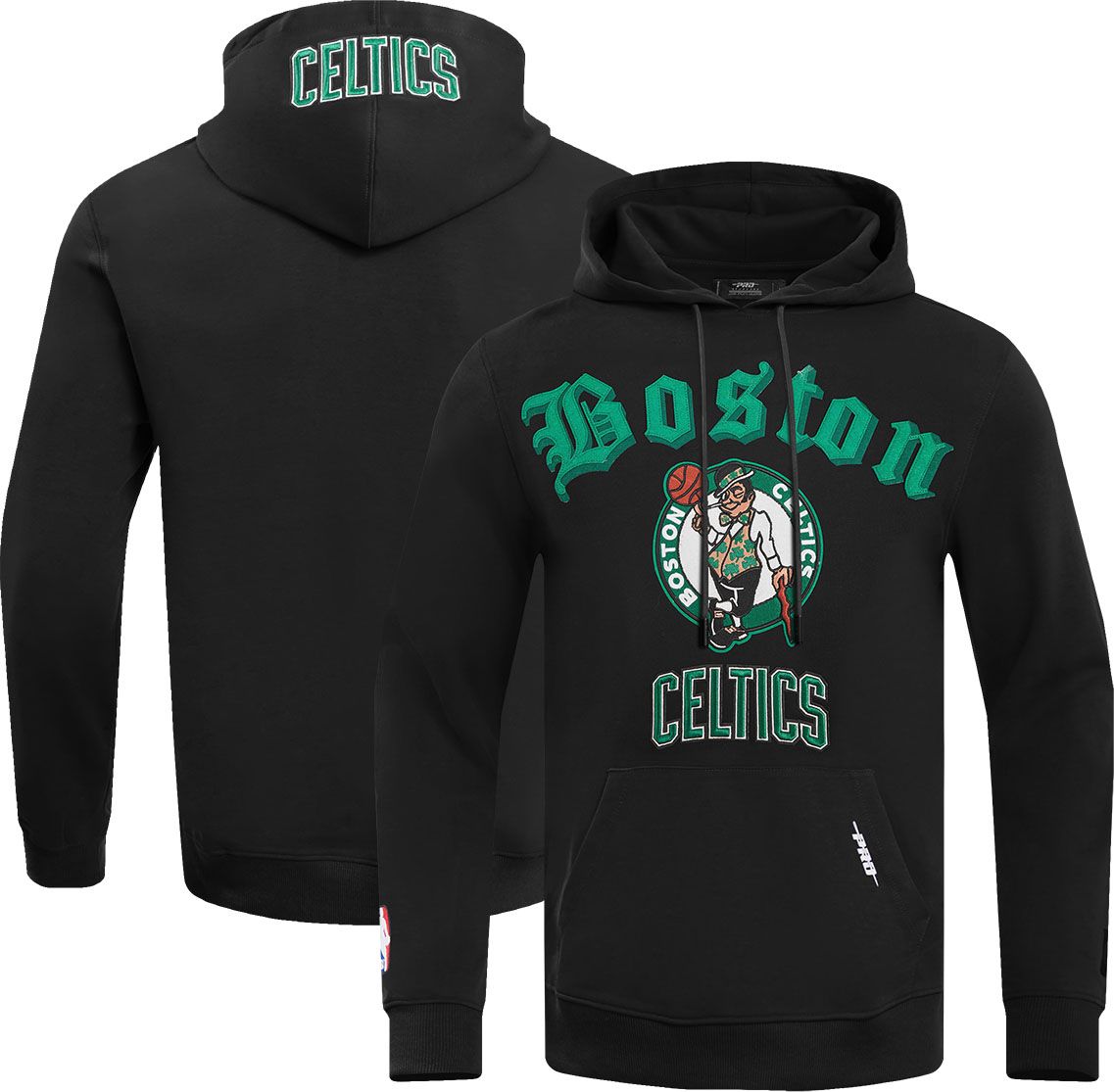 Pro Standard Men's Boston Celtics Black Old English Fleece Hoodie