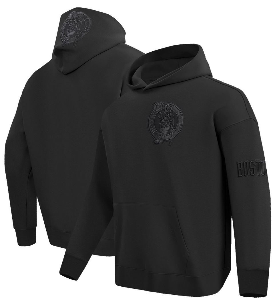 Pro Standard Men's Boston Celtics Black Neutral Drop Shoulder Fleece Hoodie