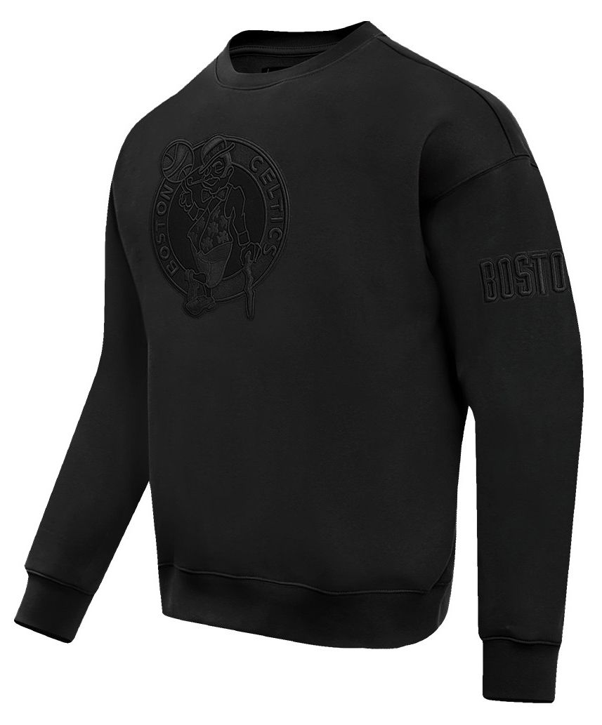 Pro Standard Men's Boston Celtics Black Neutral Drop Shoulder Fleece Crewneck Sweatshirt