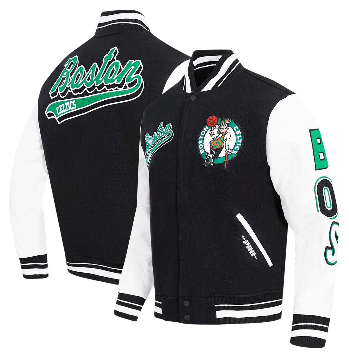 Pro Standard Men's Boston Celtics Black Script Tail Jacket