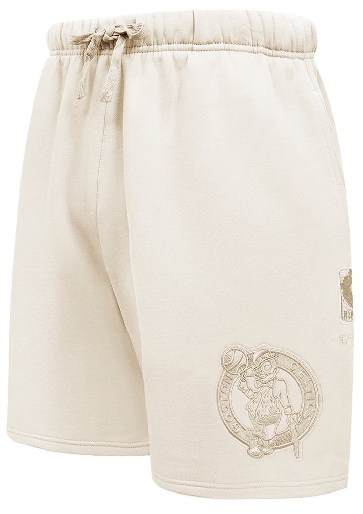 Pro Standard Men's Boston Celtics Off White Neutral Fleece Shorts