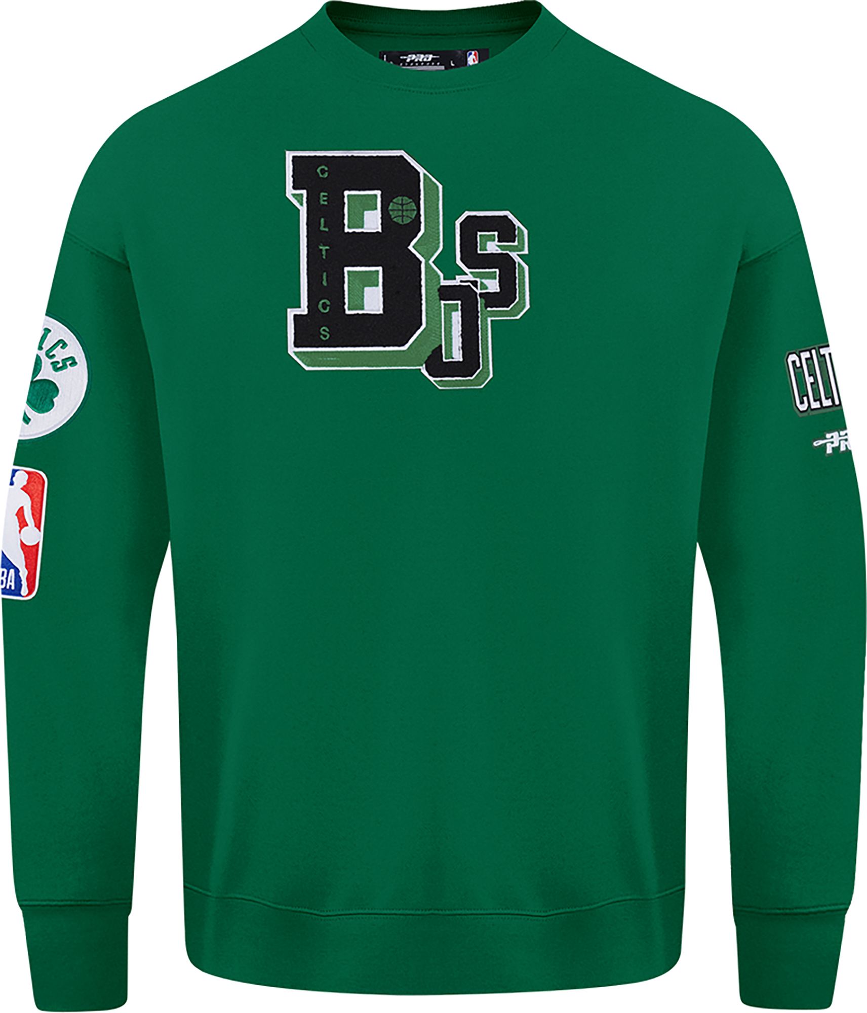 Pro Standard Men's Boston Celtics Green Best Of Crew Pullover Sweatshirt