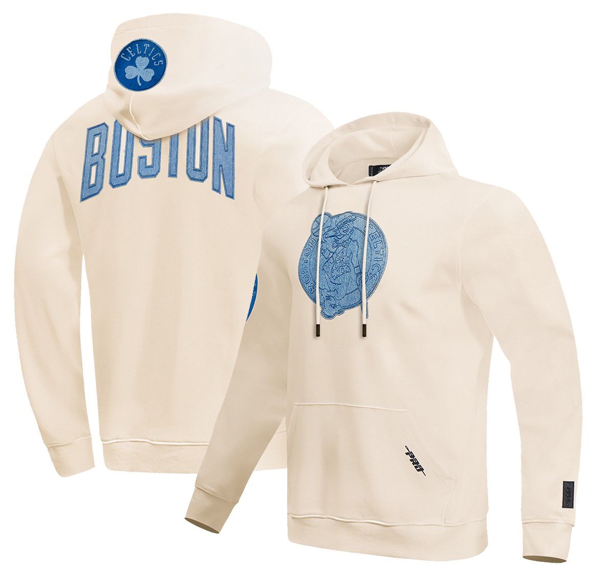 Pro Standard Men's Boston Celtics Linen Varsity Blues Hoodie