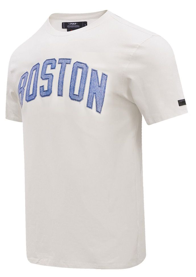 Pro Standard Men's Boston Celtics Linen Varsity Blues Short Sleeve T-Shirt