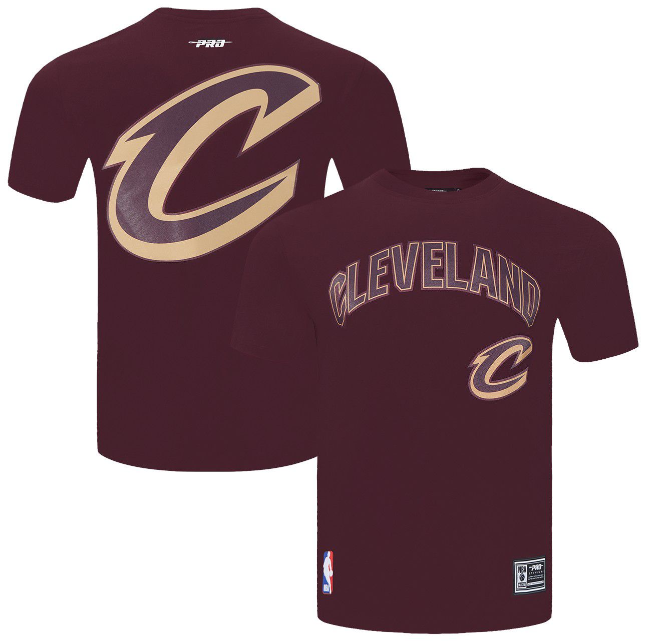 Pro Standard Men's Cleveland Cavaliers Red Classic Mesh Striped Short Sleeve T-Shirt