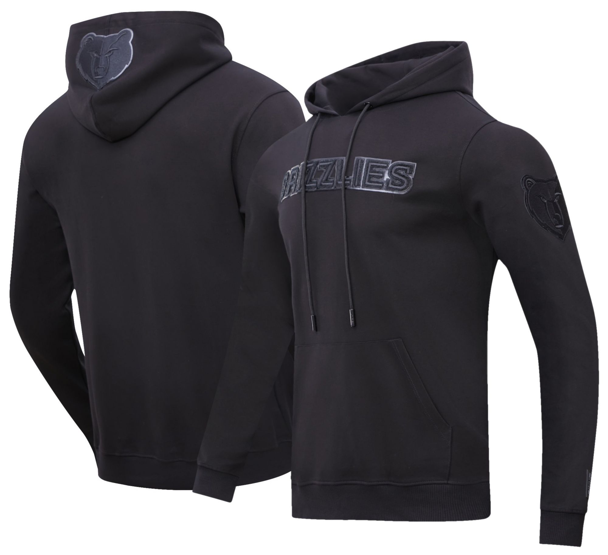 Pro Standard Men's Memphis Grizzlies Black Triple Black Hoodie