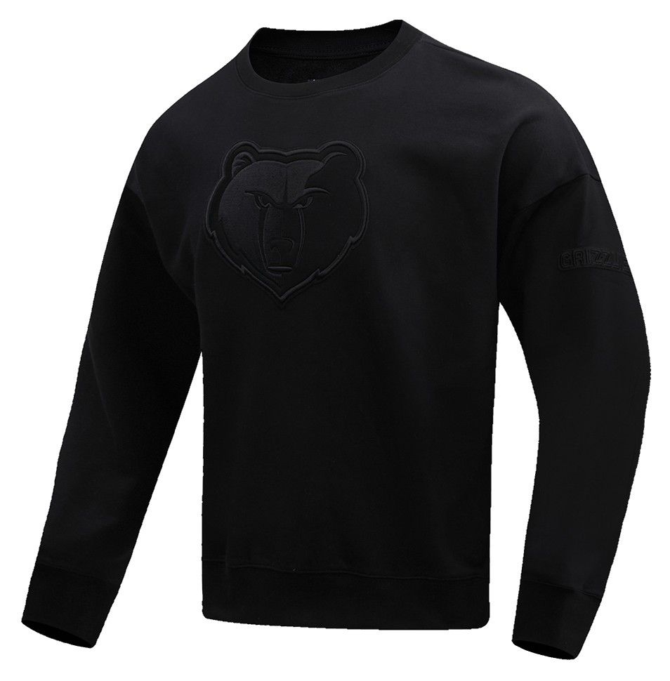 Pro Standard Men's Memphis Grizzlies Black Neutral Drop Shoulder Fleece Crewneck Sweatshirt