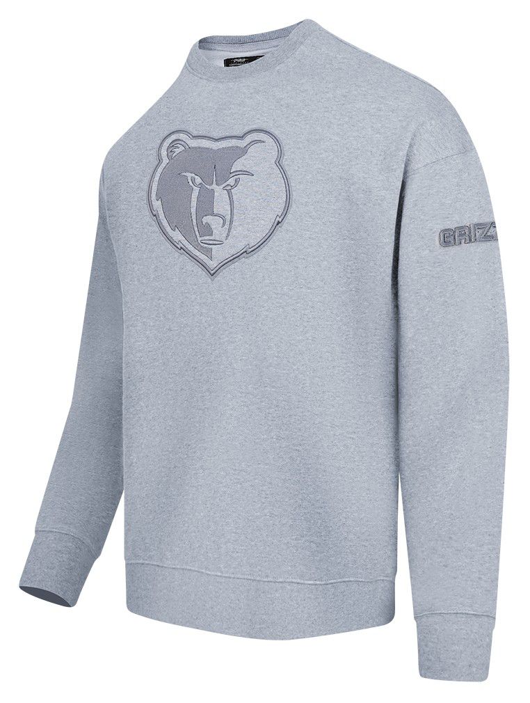 Pro Standard Men's Memphis Grizzlies Grey Neutral Drop Shoulder Fleece Crewneck Sweatshirt