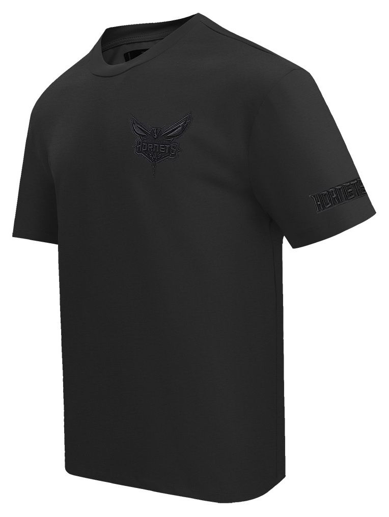 Pro Standard Men's Charlotte Hornets Black Neutral Drop Shoulder Short Sleeve T-Shirt