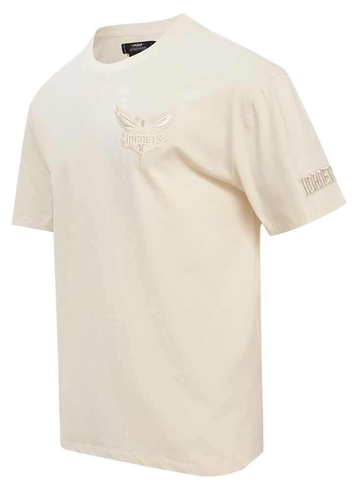 Pro Standard Men's Charlotte Hornets Off White Neutral Drop Shoulder Short Sleeve T-Shirt