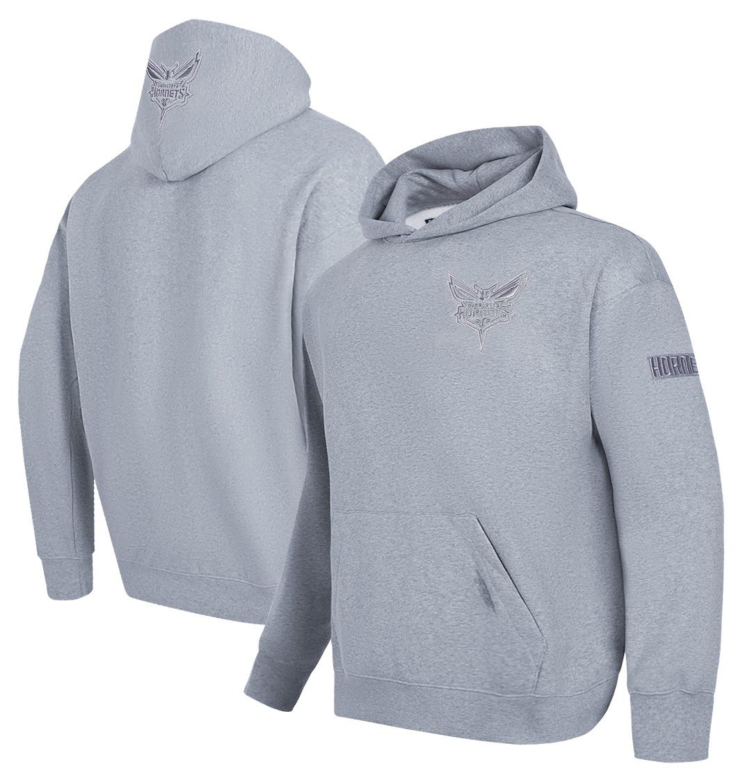 Pro Standard Men's Charlotte Hornets Grey Neutral Drop Shoulder Fleece Hoodie