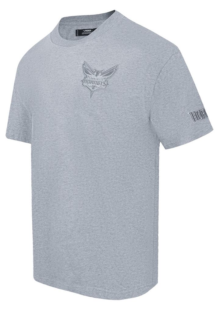 Pro Standard Men's Charlotte Hornets Gray Neutral Drop Shoulder Short Sleeve T-Shirt