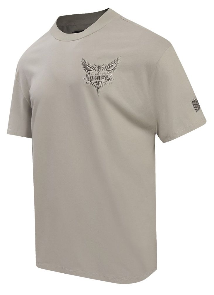 Pro Standard Men's Charlotte Hornets Taupe Neutral Drop Shoulder Short Sleeve T-Shirt