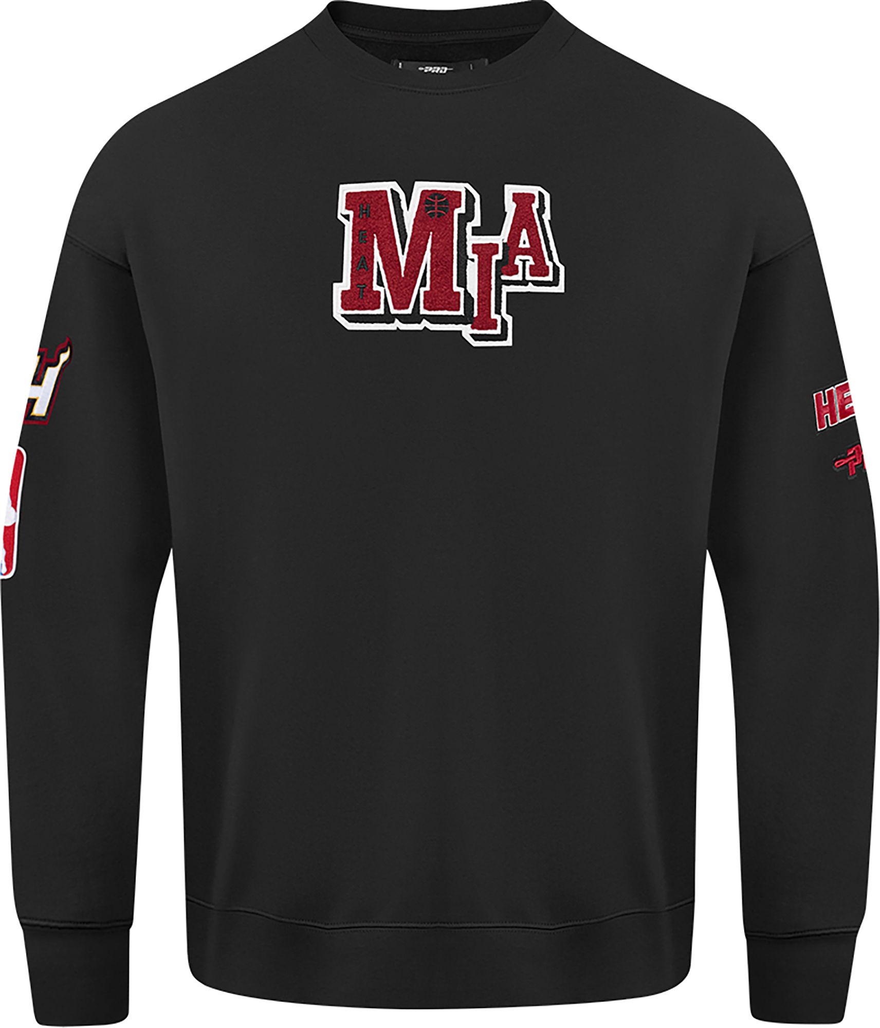 Pro Standard Men's Miami Heat Black Best Of Crew Pullover Sweatshirt