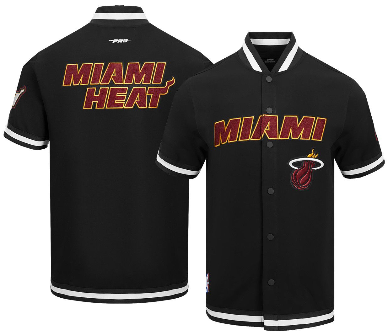 Pro Standard Men's Miami Heat Black Classic Warm Up Jacket