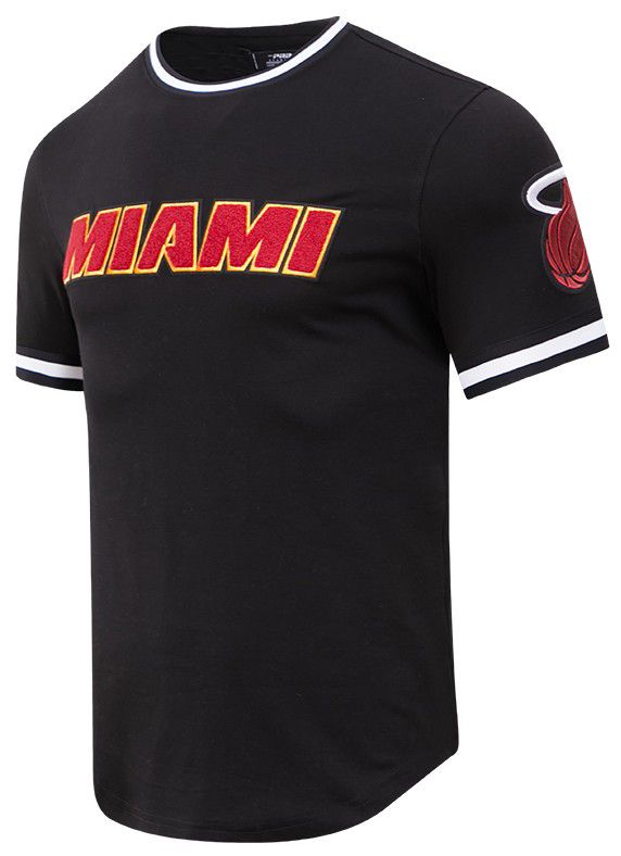 Pro Standard Men's Miami Heat Black Classic Chenille T-Shirt