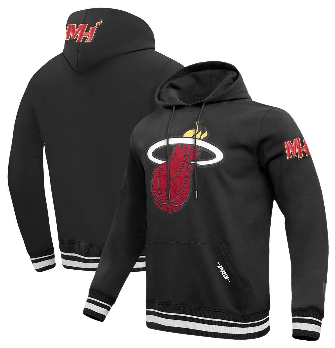 Pro Standard Men's Miami Heat Black Classic Fleece Pullover Hoodie