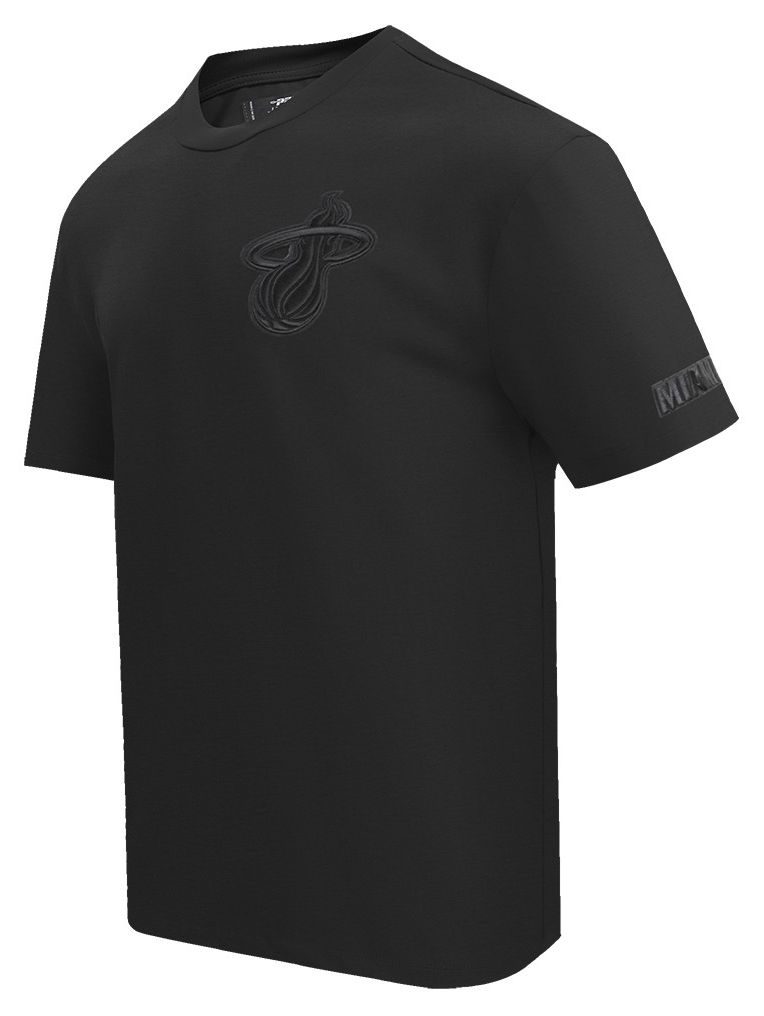 Pro Standard Men's Miami Heat Black Neutral Drop Shoulder Short Sleeve T-Shirt