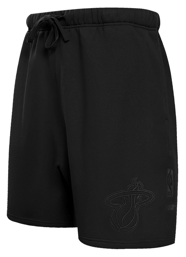 Pro Standard Men's Miami Heat Black Neutral Fleece Shorts