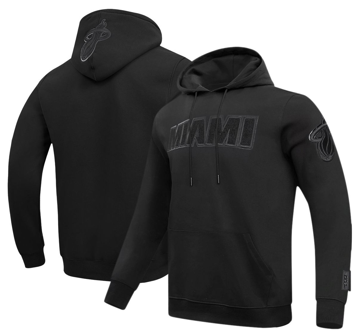 Pro Standard Men's Miami Heat Black Triple Black Hoodie