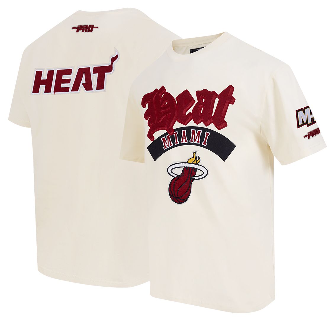 Pro Standard Men's Miami Heat Cream Best Of Drop Shoulder T-Shirt