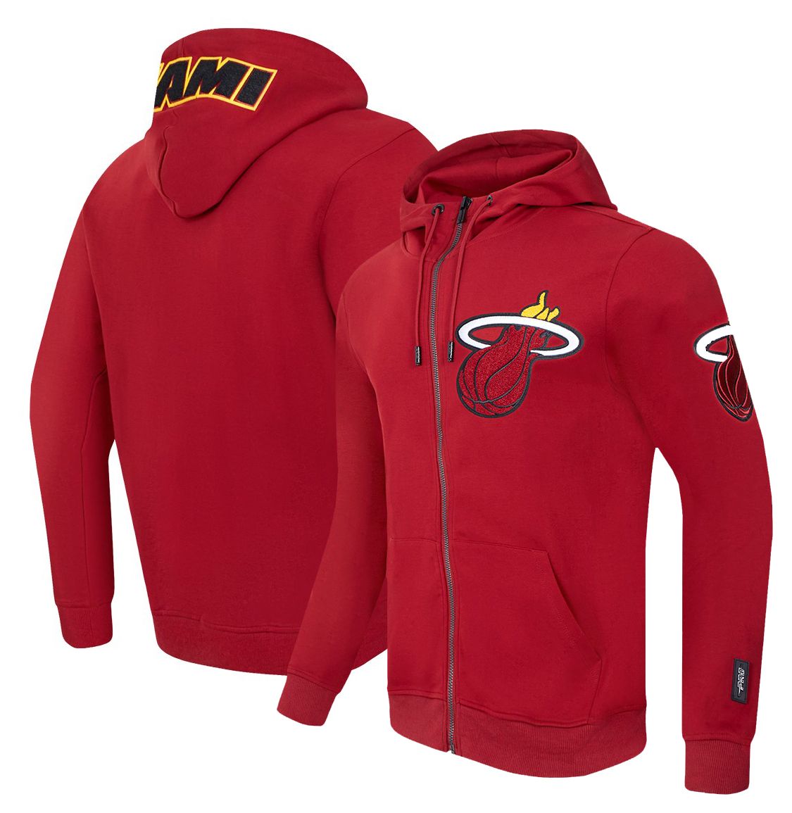 Pro Standard Men's Miami Heat Red Classic Chenille Full-Zip Hoodie