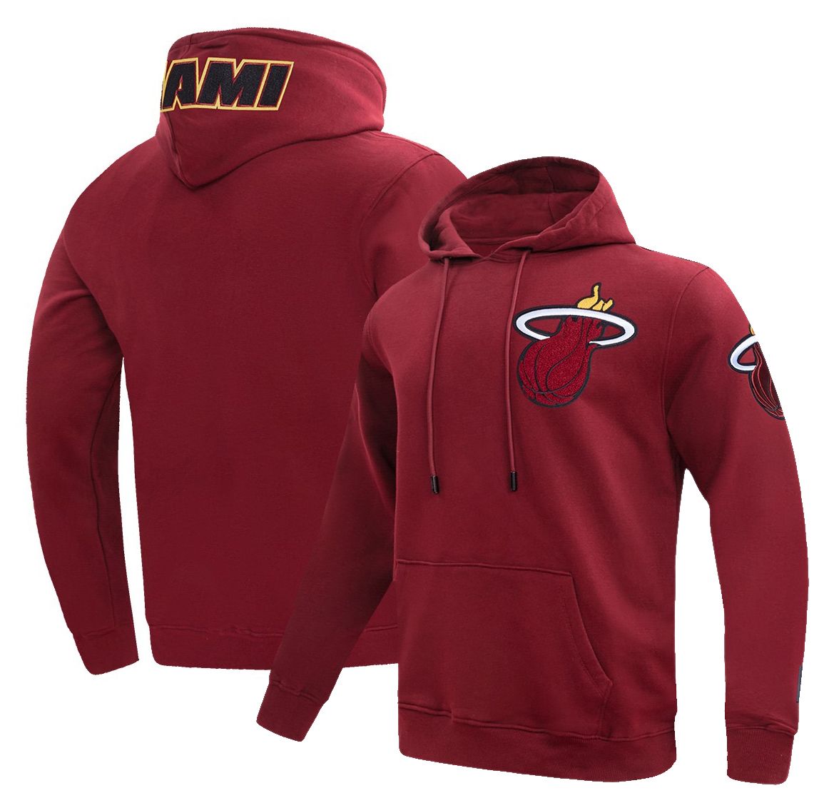 Pro Standard Men's Miami Heat Red Classic Chenille Pullover Hoodie