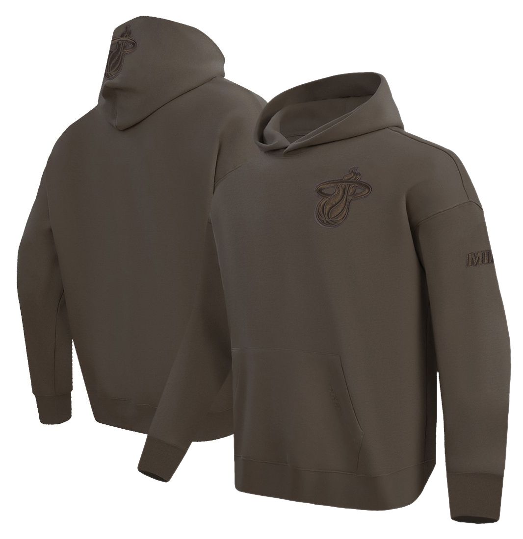 Pro Standard Men's Miami Heat Taupe Neutral Drop Shoulder Fleece Hoodie