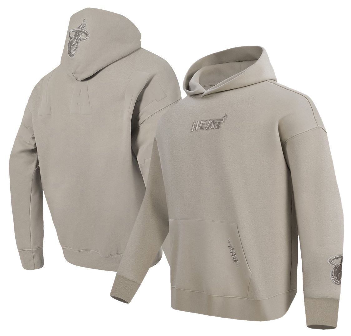 Pro Standard Men's Miami Heat Taupe Wingspan Drop Shoulder Hoodie