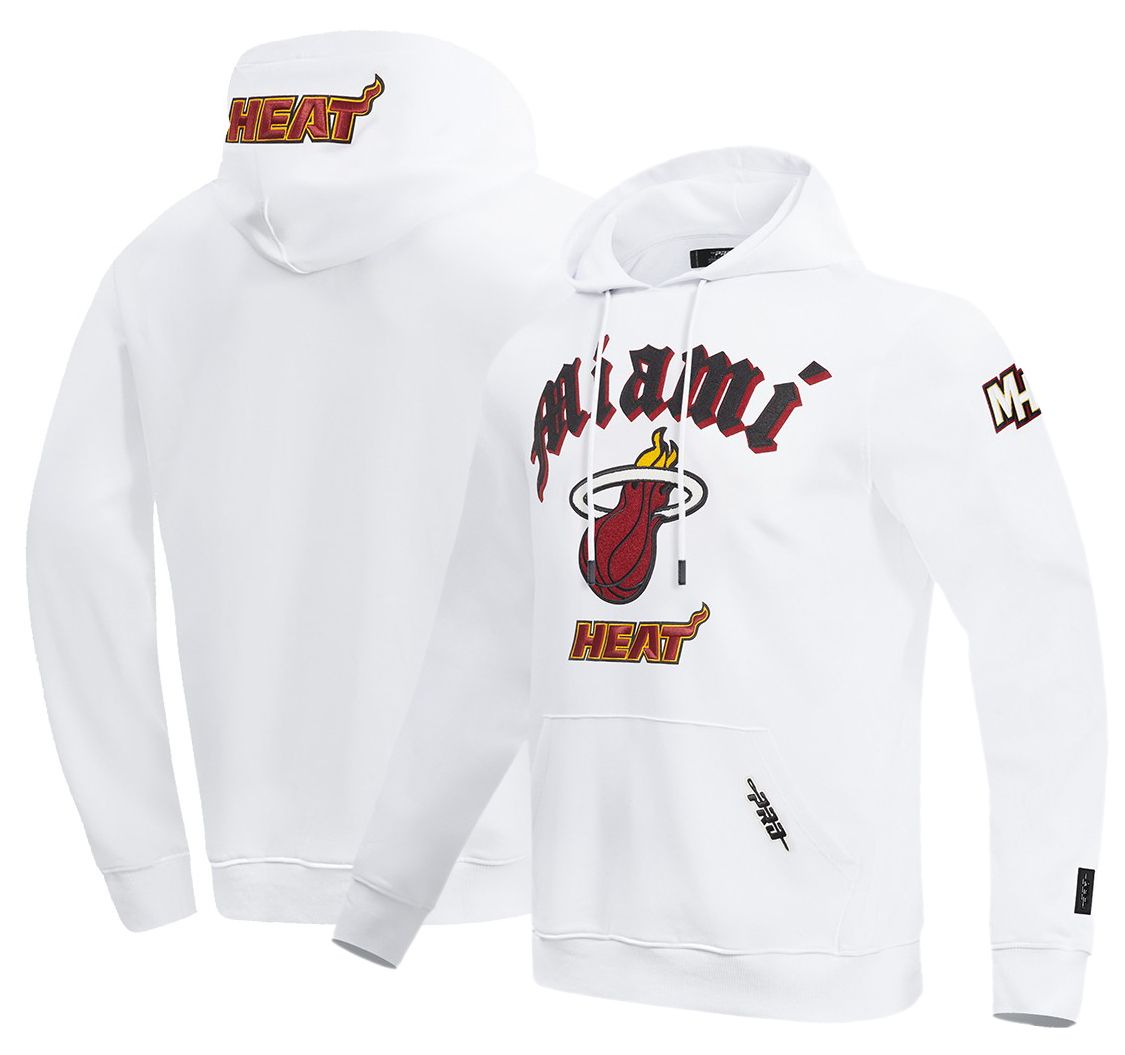 Pro Standard Men's Miami Heat White Old English Fleece Hoodie
