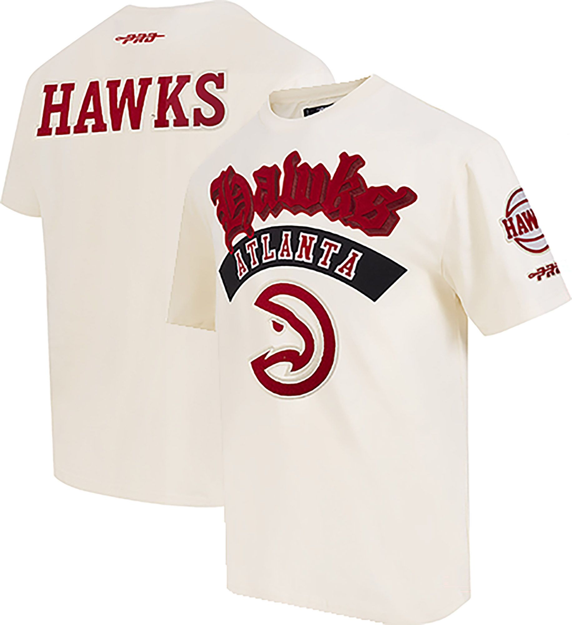 Pro Standard Men's Atlanta Hawks Cream Best Of Drop Shoulder T-Shirt