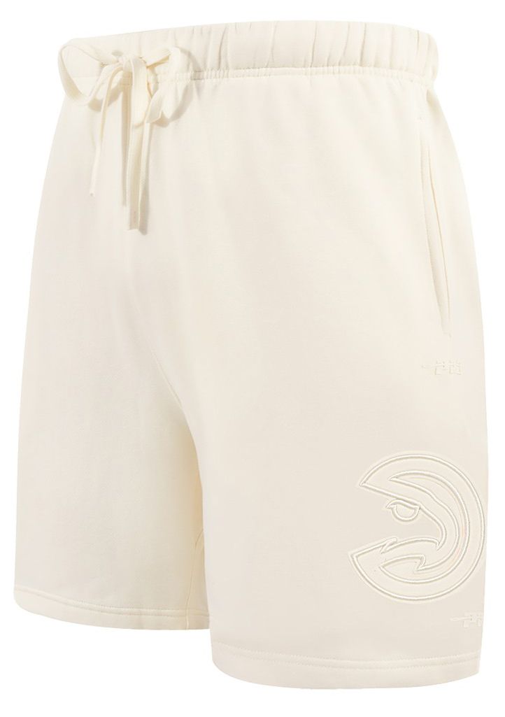 Pro Standard Men's Atlanta Hawks Off White Neutral Fleece Shorts