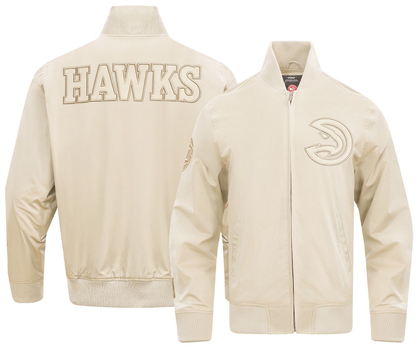 Pro Standard Men's Atlanta Hawks Off White Neutral Twill Jacket