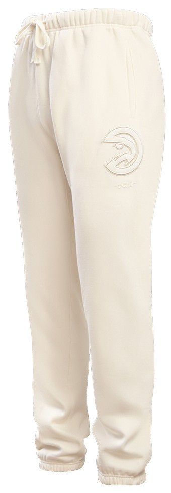Pro Standard Men's Atlanta Hawks Off White Neutral Fleece Sweatpants