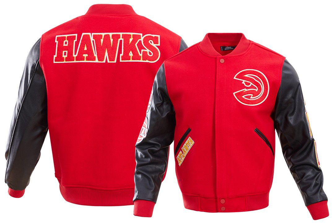 Pro Standard Men's Atlanta Hawks Red Classic Wool Varsity Jacket