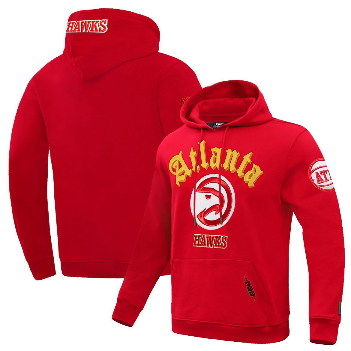 Pro Standard Men's Atlanta Hawks Red Old English Fleece Hoodie