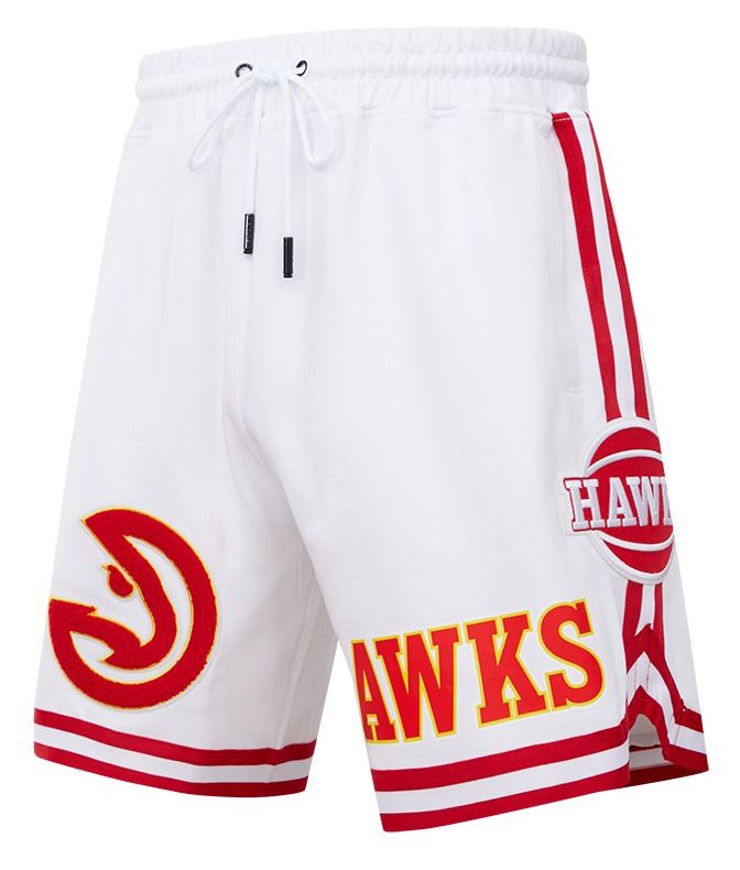 Pro Standard Men's Atlanta Hawks White Classic Chenille Shorts